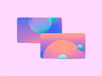 Vibrant abstract design business card | Free stock vector - 581672