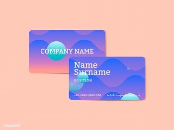 Vibrant abstract design business card | Free stock vector - 581688
