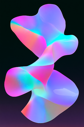 Vibrant Abstract Floating Blue Paint