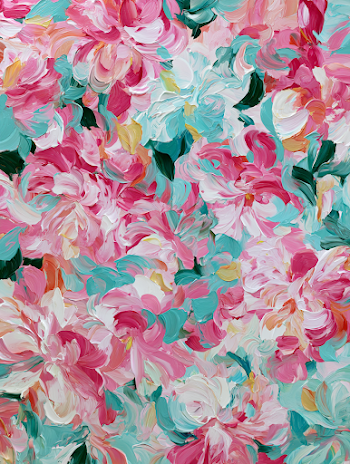 Vibrant Abstract Floral Composition