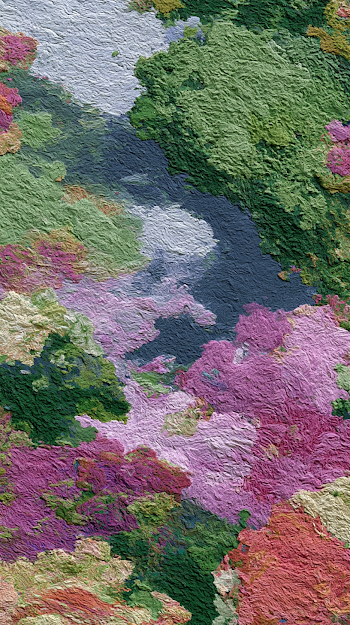 Vibrant Abstract Floral Landscape