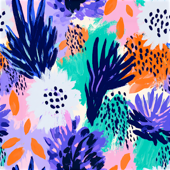 Vibrant Abstract Floral Pattern