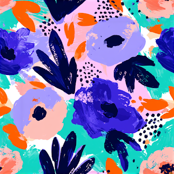 Vibrant Abstract Floral Pattern