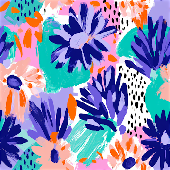 Vibrant Abstract Floral Pattern