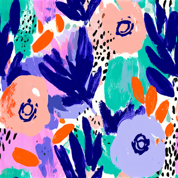 Vibrant Abstract Floral Pattern