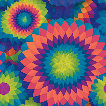 Vibrant Abstract Geometric Pattern