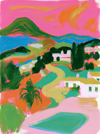 Vibrant Abstract Landscape