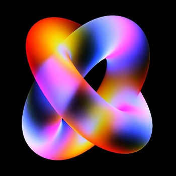 Vibrant Abstract Ribbon Composition
