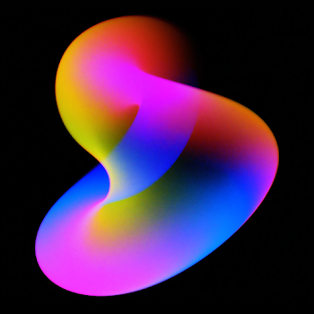 Vibrant Abstract Ribbon Composition