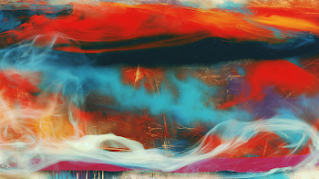 Vibrant Abstract Spray Paint Mural
