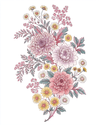 Vibrant Botanical Floral Arrangement