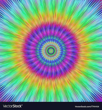 Vibrant burst fractal design vector image