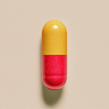 Vibrant Capsule Pill on Neutral Background