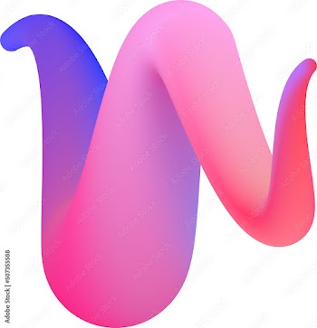 Vibrant Colorful Fluid Abstract 3D Gradient Blend Curves Shape