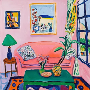 Vibrant Fauvist Interior Scene Vibrant Fauvist Interior Scene