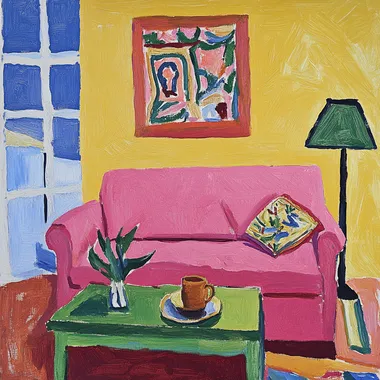 Vibrant Fauvist Interior Scene Vibrant Fauvist Interior Scene