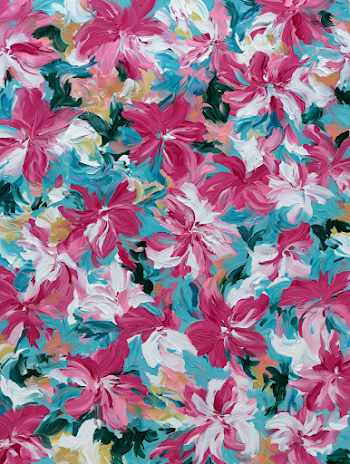 Vibrant Floral Abstract Painting