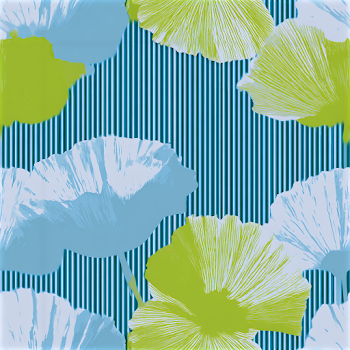 Vibrant Floral Pattern on Corrugated Metal