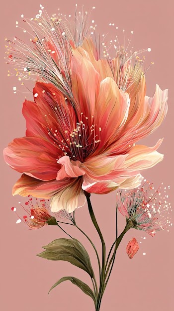 Vibrant Flower Blossoms on Soft Background