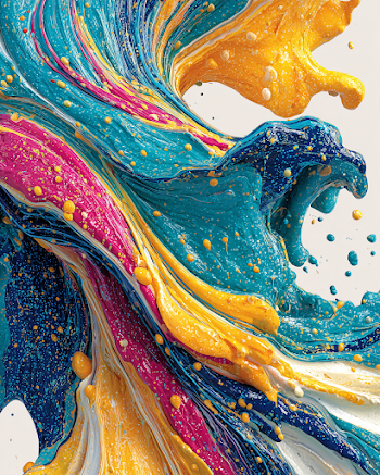 Vibrant Fluid Abstract Art