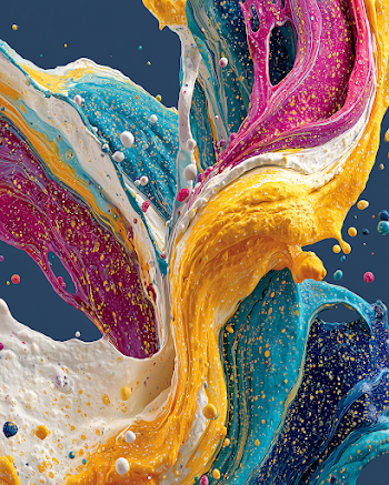 Vibrant Fluid Abstract Art