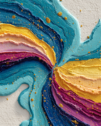Vibrant Fluid Abstract Art