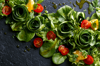 Vibrant Fresh Summer Salad Flat Lay