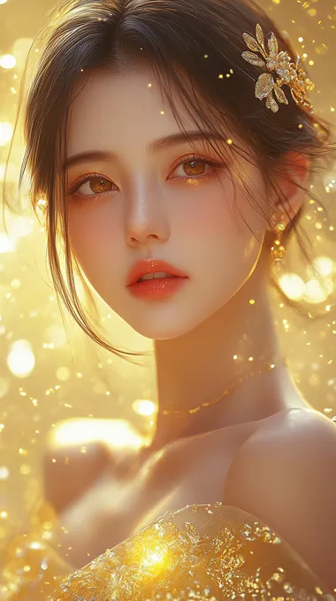 Vibrant Golden Texture with Glittering Surface Vibrant Golden Texture with Glittering Surface