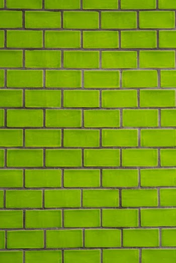 Vibrant Green Brick Wall Texture