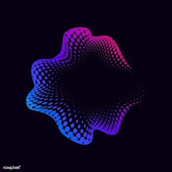 Vibrant halftone badge on black vector backgr.. | Free stock vector - 542525