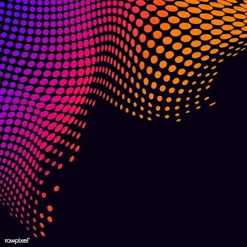 Vibrant halftone on black background vector | Free stock vector - 542518
