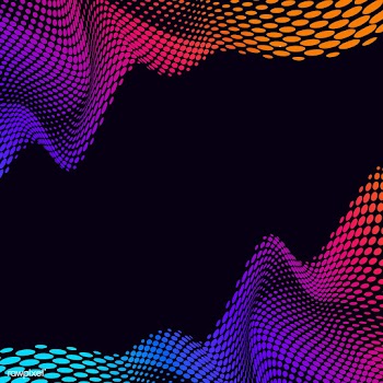 Vibrant halftone on black background vector | Free stock vector - 542522