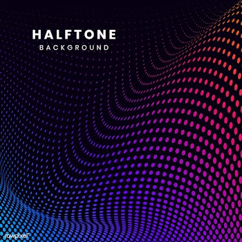 Vibrant halftone on black background vector | Free stock vector - 542545