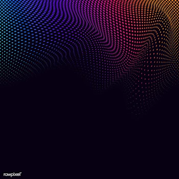 Vibrant halftone on black background vector | Free stock vector - 542591