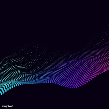 Vibrant halftone on black background vector | Free stock vector - 542680