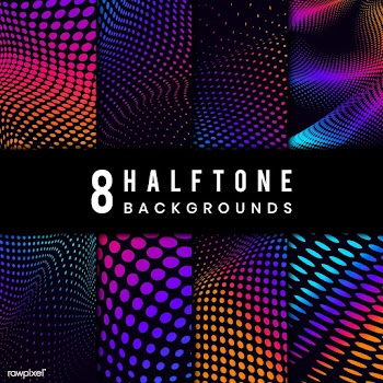 Vibrant halftone on black background vector s.. | Free stock vector - 542756