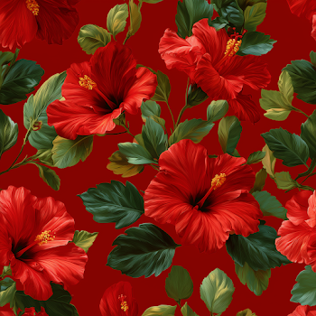 Vibrant Hibiscus Flower Pattern