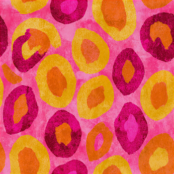 Vibrant Hot Pink and Orange Leopard Print Paper