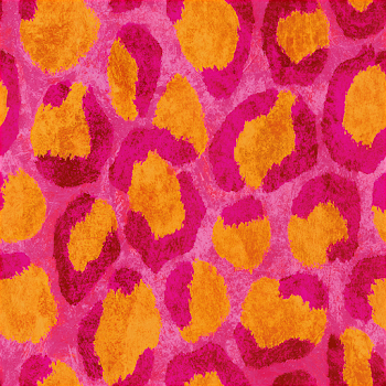 Vibrant Hot Pink and Orange Leopard Print Pattern