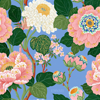 Vibrant Indian Floral Pattern - Seamless Design