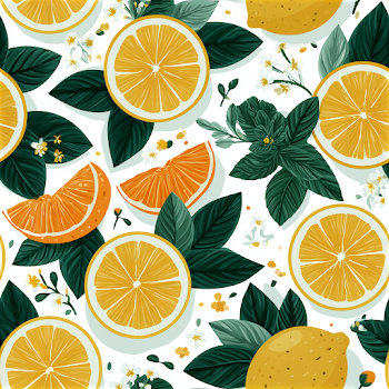 Vibrant Lemon and Mint Summer Pattern