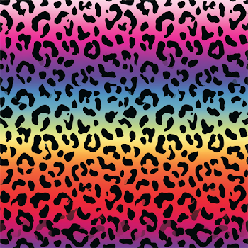 Vibrant Leopard Print Pattern with Rainbow Gradient