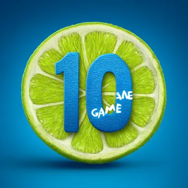 Vibrant Lime Slice Game Icon with Bold Text Vibrant Lime Slice Game Icon with Bold Text