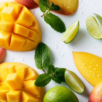 Vibrant Mango and Lime Flat Lay