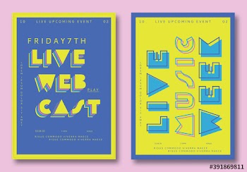 Vibrant Music Flyer Set