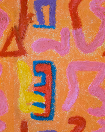Vibrant Oil Pastel Language Abstract