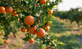 Vibrant Orange Orchard in Andalusia