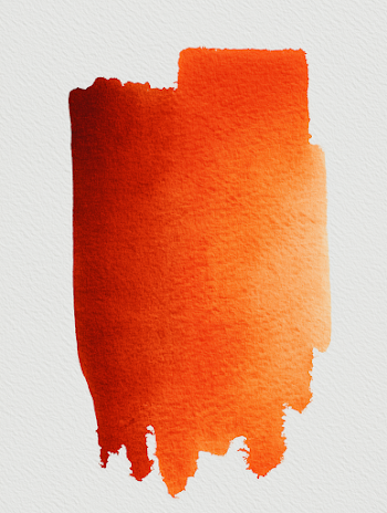 Vibrant Orange Watercolor Wash