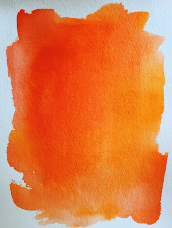 Vibrant Orange Watercolor Wash