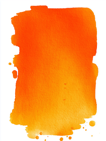 Vibrant Orange Watercolor Wash